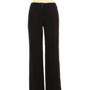 Armani Collezioni Black Pants Antinea SRL Light Virgin Wool IT 42 Size US 6